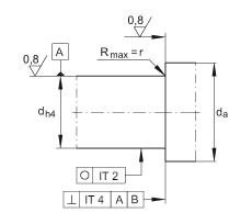 推力角接触球轴承 7603025-2RS-TVP, 单向，接触角 a = 60°，限制公差，两侧唇密封