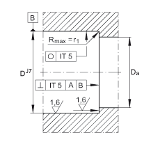 推力角接触球轴承 ZKLN3572-2RS-PE, 增加公差，双向，两侧唇密封