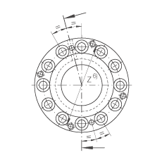 滚针/推力圆柱滚子轴承 ZARF45105-TV, 双列，用于丝杠安装