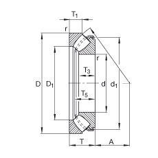 推力调心滚子轴承 29434-E1, 根据 DIN 728/ISO 104 标准的主要尺寸，单向，可分离