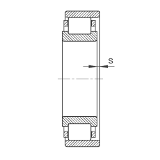 圆柱滚子轴承 N248-E-M1, 根据 DIN 5412-1 标准的主要尺寸, 非定位轴承, 可分离, 带保持架