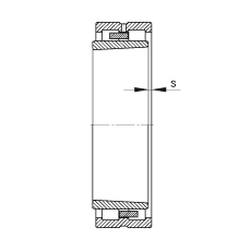 圆柱滚子轴承 NNU4980-S-K-M-SP, 根据 DIN 5412-4 标准的主要尺寸, 非定位轴承, 双列，带锥孔，锥度 1:12 ，可分离, 带保持架，减小的径向内部游隙，限制公差