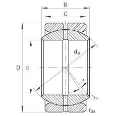 关节轴承 GE34-ZO, 根据 DIN ISO 12 240-1 标准，英制尺寸，需维护