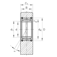液压杆端轴承 GF110-DO, 根据 DIN ISO 12 240-4 标准，带焊接面，需维护