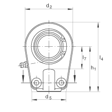 液压杆端轴承 GIHRK25-DO, 根据 DIN ISO 12 240-4 标准，带右旋螺纹夹紧装置，需维护