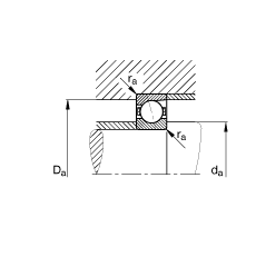 主轴轴承 B71901-C-T-P4S, 调节，成对安装，接触角 α = 15°，限制公差