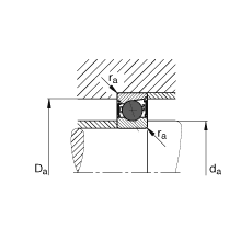 主轴轴承 HCB71900-C-2RSD-T-P4S, 调节，成对或单元安装，接触角 α = 15°，陶瓷球，两侧唇密封，非接触，限制公差
