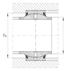 关节轴承 GE45-HO-2RS, 根据 DIN ISO 12 240-1 标准, 需维护，两侧唇密封