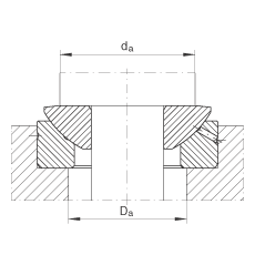 推力关节轴承 GE15-AX, 根据 DIN ISO 12 240-3 标准，需维护