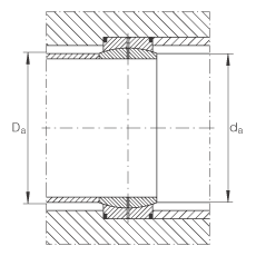 关节轴承 GE530-DO, 根据 DIN ISO 12 240-1 标准，需维护