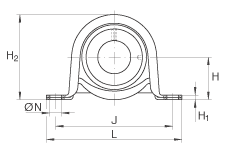 直立式轴承座单元 PB15, 钢板轴承座，带偏心锁圈的外球面球轴承，P 型密封