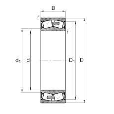 调心滚子轴承 F-803023.PRL, 两侧唇密封，用于连铸加工